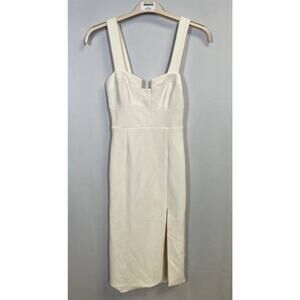 FINDER KEEPERS Luna Sheath Midi Dress Sleeveless Cocktail in Off White  XS